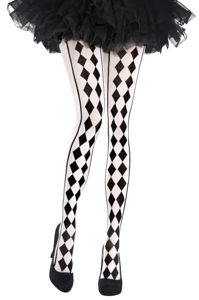 Black and white harlequin tights Mary