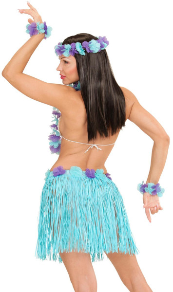 Blaues Hawaii Girl Kostüm Set 3