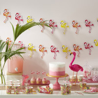 Voorvertoning: Tropical Flamingo houten bestekset 18 delig