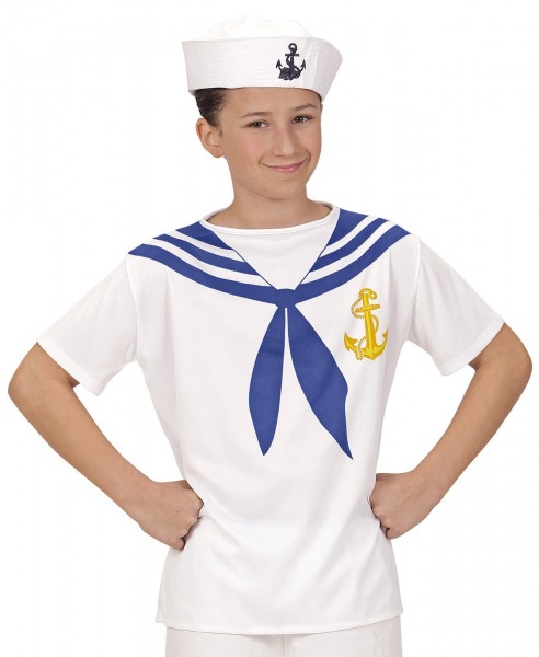 T-shirt da giovane marinaio per bambini
