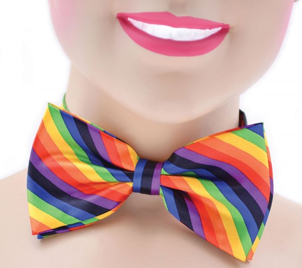 Rainbow pattern bow tie unisex