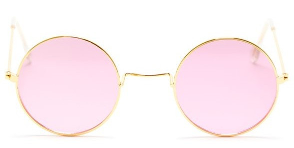 Różowe hipisowskie okulary przeciwsłoneczne Sarah