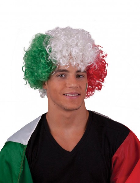 Italien-Fan Afro Perücke