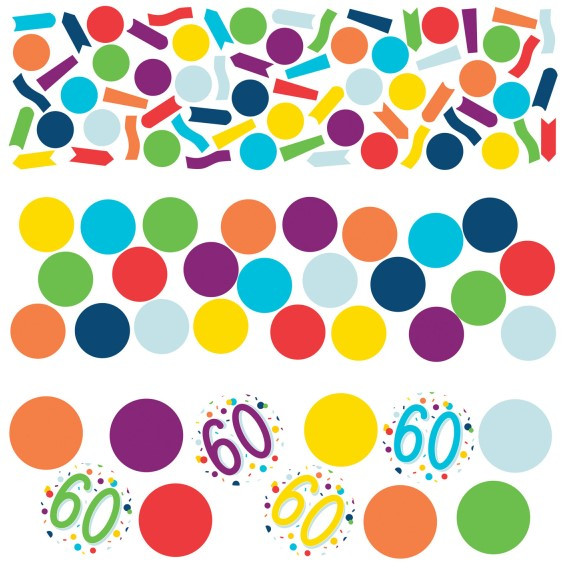 Confetti party 60th birthday confetti 34g