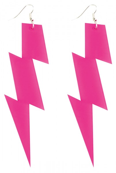 Neon Pinke Blitz Ohrringe 3