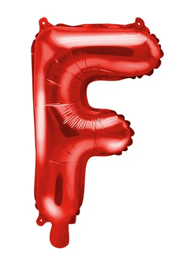Red F letter balloon 35cm