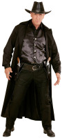 Oversigt: Dobbelt cowboy pistol holder i sort læder look