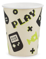 6 paper cups Press Play 220ml