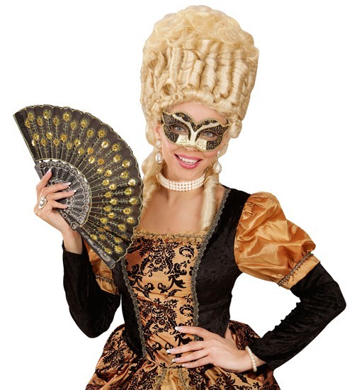 Maschera veneziana con decorazioni in oro 4