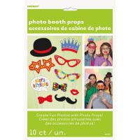 Preview: Colorful Rainbow Party Photo Props 10 Pieces