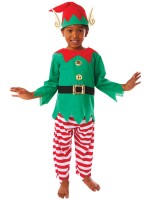 Vorschau: Wichtel Weihnachtself Kostüm für Kinder