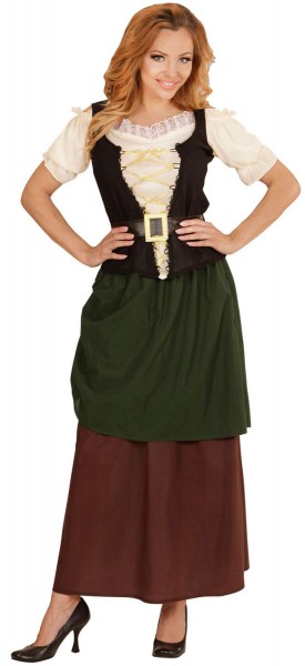 Historical innkeeper costume in muted colors