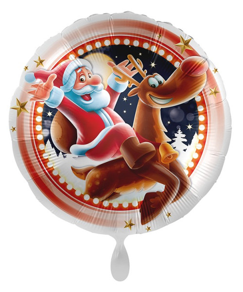 Happy Santa Christmas folieballong 45cm