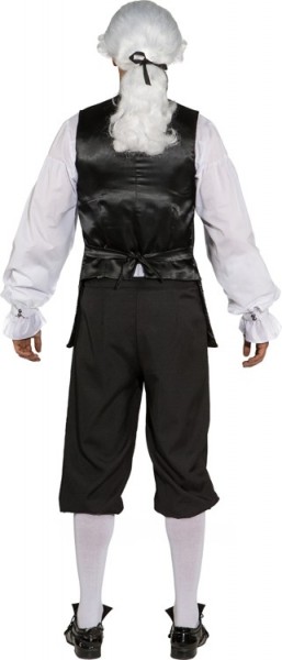 Noble brocade vest for men black-silver 2