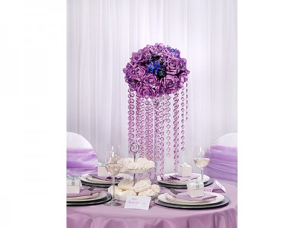 Crystal bead hanger lilac 1m 3
