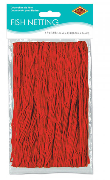 Rotes Fischernetz 1,2m x 3,6m