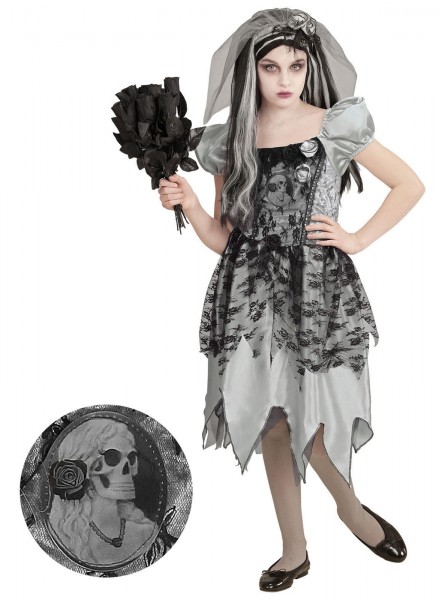 Disfraz de novia fantasma Gothica para niño