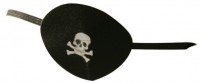 Schwarze Piraten Augenklappe Mit Totenkopfaufdruck