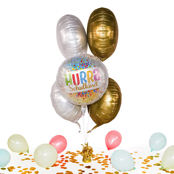Heliumballon in der Box Hurra Schulkind