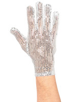 Silver sequin glove