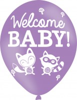 Vista previa: 6 globos bienvenidos bebé lindos animales
