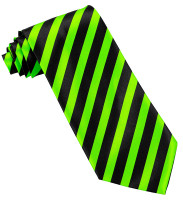 Widok: Krawat w paski, neonowo zielony