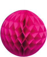 Pink honeycomb ball made of paper 25cm