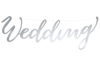 Anteprima: Banner di matrimonio in argento 17x45cm