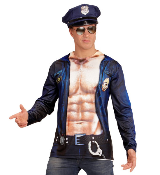 Seksowna koszulka męska policyjna