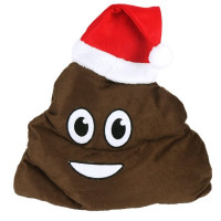 Santa Hat Happy Poop Emoji