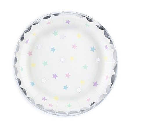 6 unicorn Twinkle paper plates 18 cm