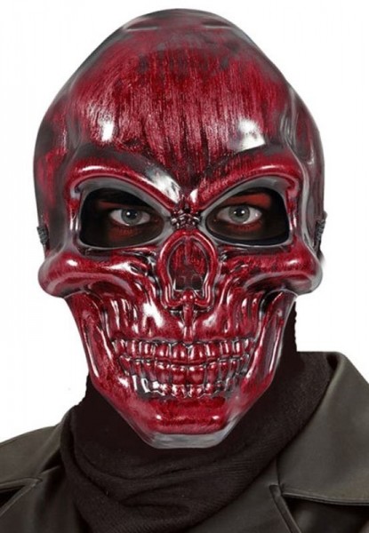 Máscara de calavera Corbin en rojo metalizado