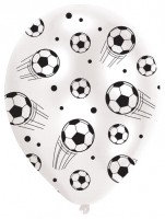 6 ballonger för fotbollsfest 27,5 cm