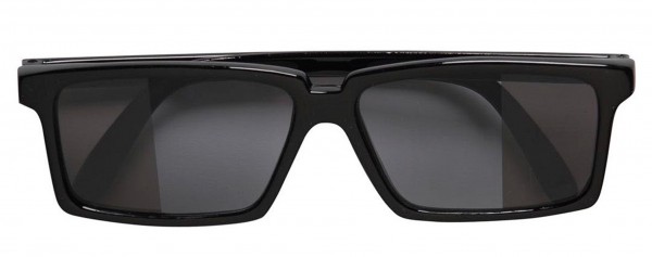 Zwarte spion zonnebril vierkant 2