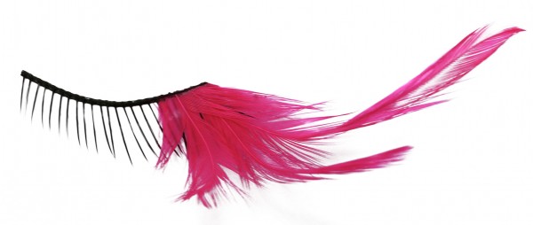 Giant feather eyelashes pink 5