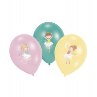 6 small ballerina balloons 28cm