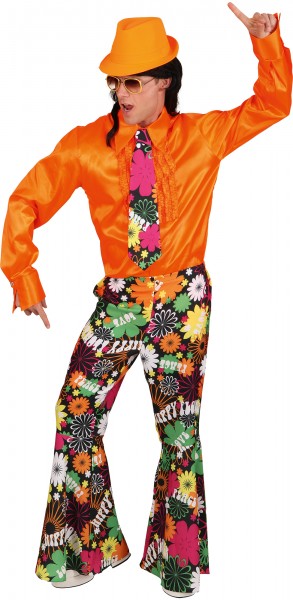 Brightly colored men's flared pants