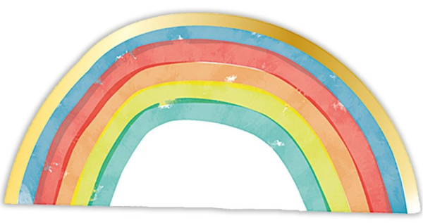 16 servilletas forma arcoiris
