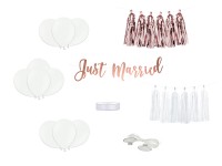 Preview: Just Married car deco set, 20 pieces