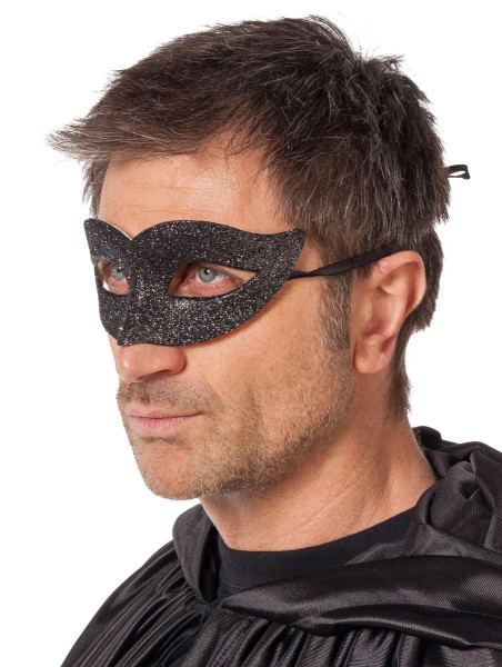 Glittering Vicenzo eye mask in black