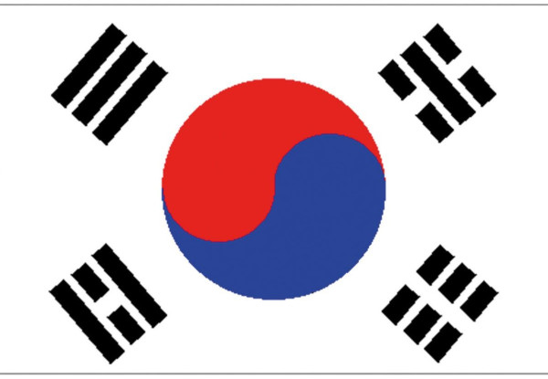 Sydkoreas fanflagga 90 x 150 cm