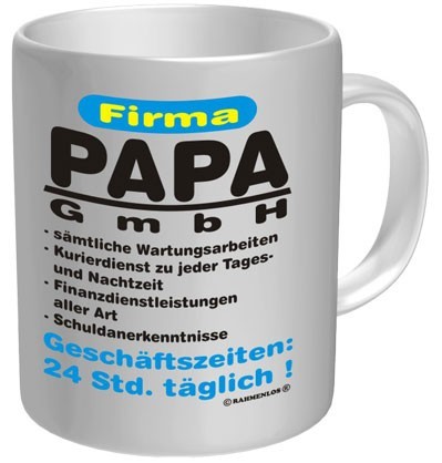 Geweldige koffiemok "Firma Papa GmbH"