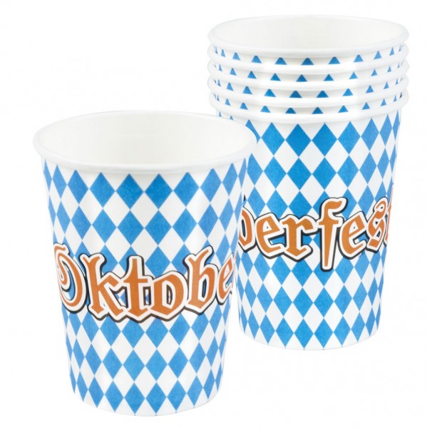 6 Oktoberfest party paper cups