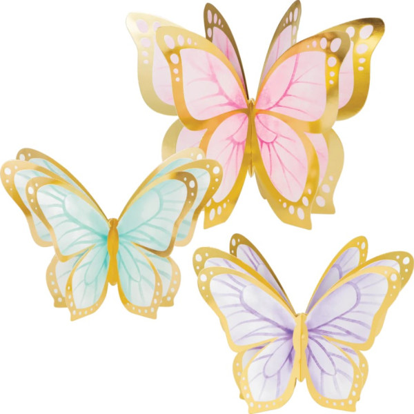 3 centres de table papillon Fly Butterfly