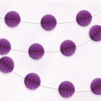 Oversigt: Honeycomb ball garland Party Night lilla violet 213cm