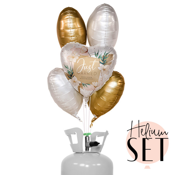 Modern Boho Wedding Ballonbouquet-Set mit Heliumbehälter