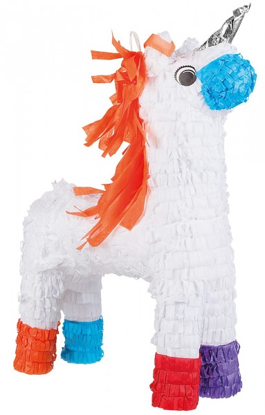 Piñata de unicornio mexicano de colores 55x41cm