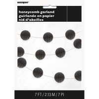 Oversigt: Honeycomb Garland Party Night Sort 213cm