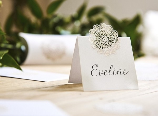 10 place cards with rosette ornament 6.3 x 6cm 3