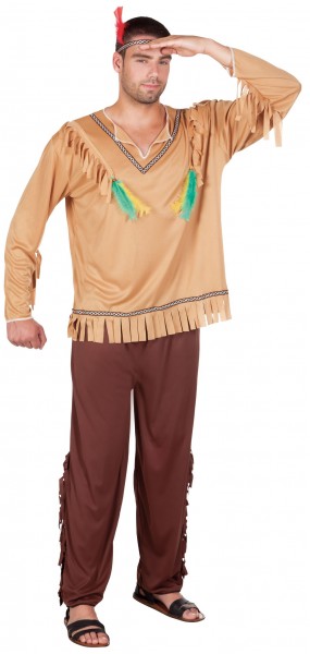 American Indian colorful feather men's costume